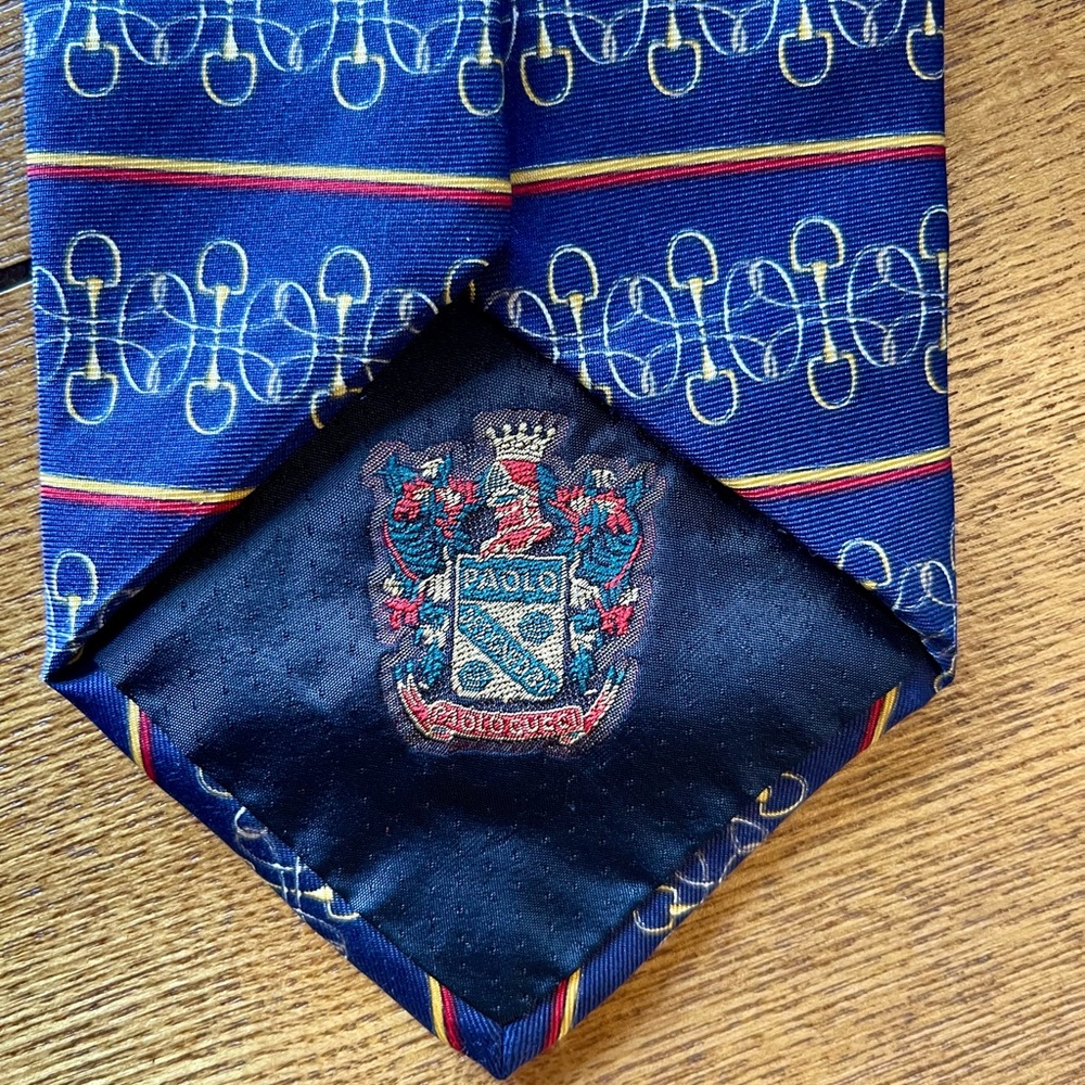 Vintage Paolo Gucci Tie, Iconic Design,Hand Finished 100% Silk Tie,Made in Italy